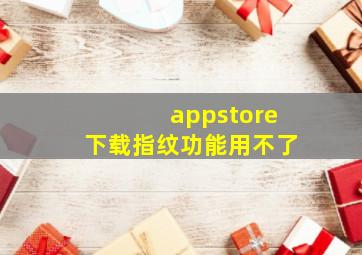 appstore下载指纹功能用不了