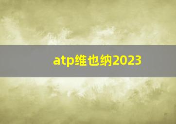 atp维也纳2023