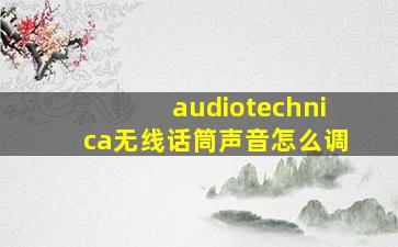 audiotechnica无线话筒声音怎么调