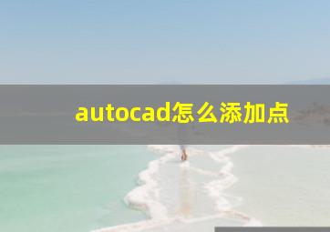 autocad怎么添加点