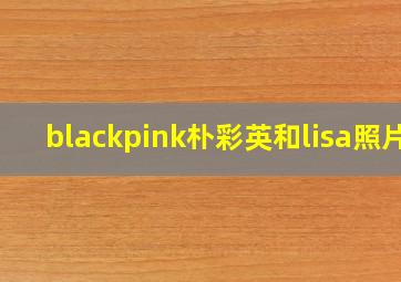 blackpink朴彩英和lisa照片