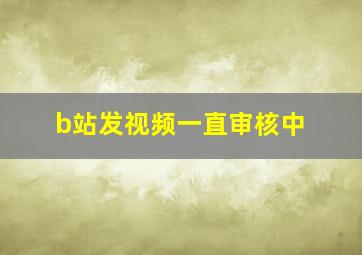 b站发视频一直审核中