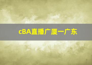 cBA直播广厦一广东