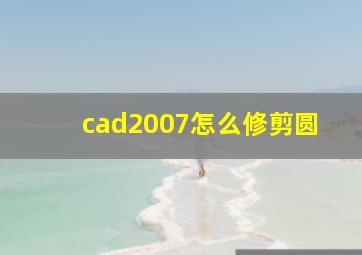 cad2007怎么修剪圆