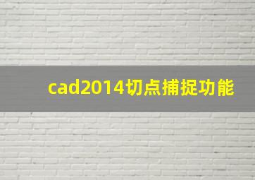 cad2014切点捕捉功能