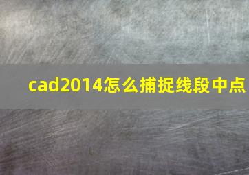 cad2014怎么捕捉线段中点