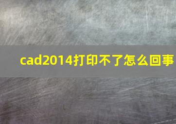 cad2014打印不了怎么回事