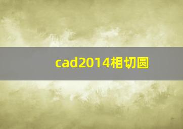 cad2014相切圆