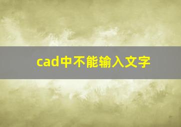 cad中不能输入文字