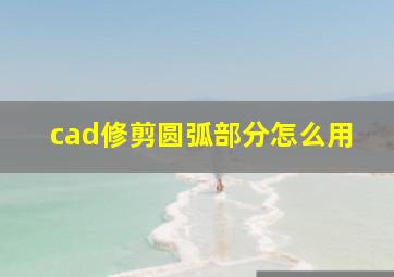 cad修剪圆弧部分怎么用