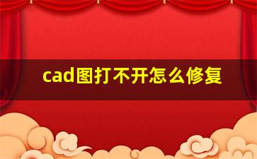 cad图打不开怎么修复