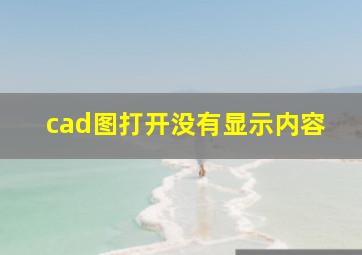 cad图打开没有显示内容