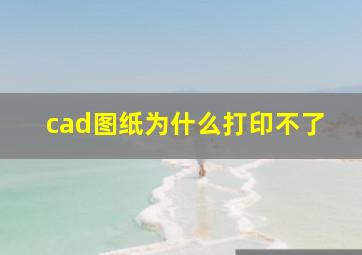 cad图纸为什么打印不了