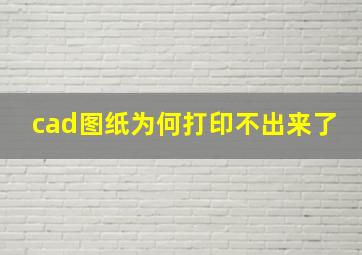 cad图纸为何打印不出来了