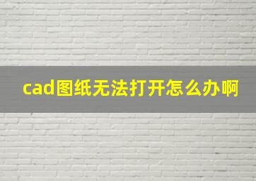 cad图纸无法打开怎么办啊