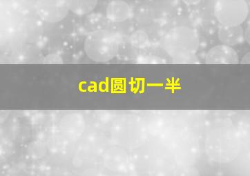 cad圆切一半