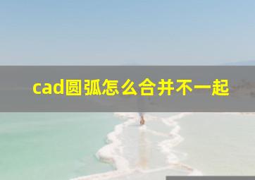 cad圆弧怎么合并不一起