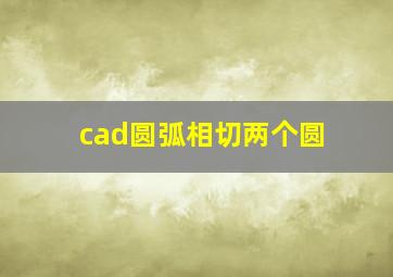 cad圆弧相切两个圆