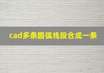 cad多条圆弧线段合成一条