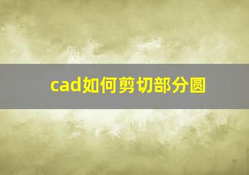 cad如何剪切部分圆