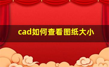 cad如何查看图纸大小