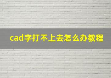 cad字打不上去怎么办教程