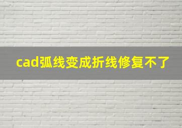 cad弧线变成折线修复不了