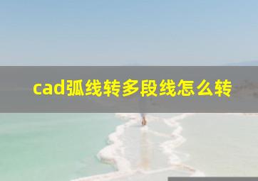 cad弧线转多段线怎么转