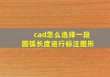 cad怎么选择一段圆弧长度进行标注图形