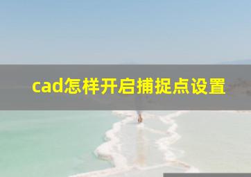 cad怎样开启捕捉点设置