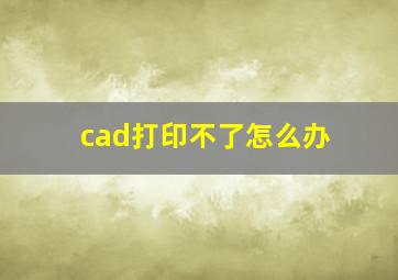 cad打印不了怎么办