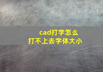 cad打字怎么打不上去字体大小