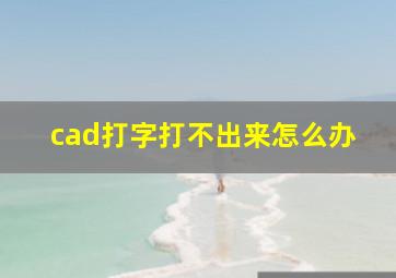 cad打字打不出来怎么办