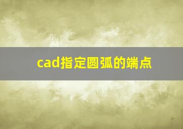 cad指定圆弧的端点