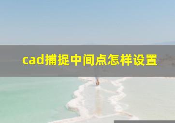 cad捕捉中间点怎样设置