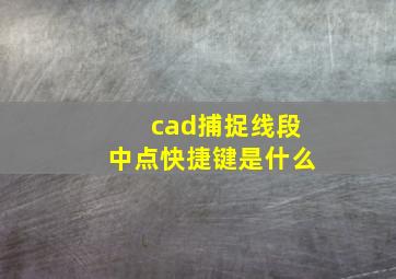 cad捕捉线段中点快捷键是什么