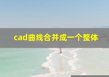 cad曲线合并成一个整体