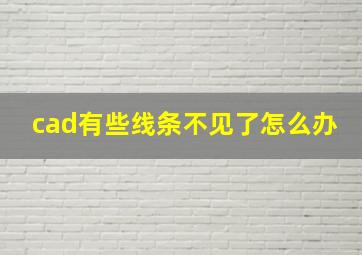 cad有些线条不见了怎么办