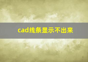 cad线条显示不出来