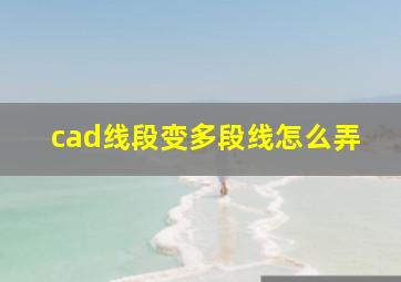 cad线段变多段线怎么弄