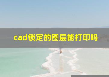 cad锁定的图层能打印吗