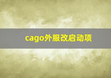 cago外服改启动项