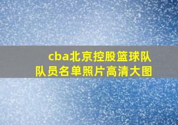 cba北京控股篮球队队员名单照片高清大图