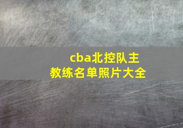 cba北控队主教练名单照片大全