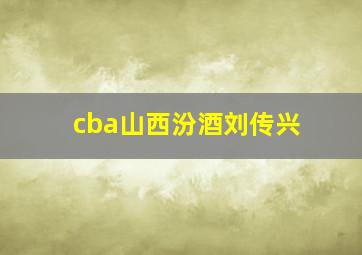 cba山西汾酒刘传兴