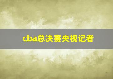 cba总决赛央视记者