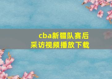 cba新疆队赛后采访视频播放下载