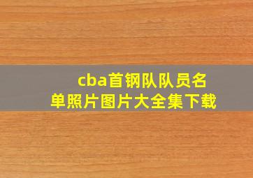 cba首钢队队员名单照片图片大全集下载