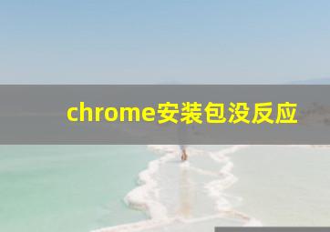 chrome安装包没反应