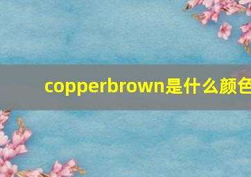 copperbrown是什么颜色